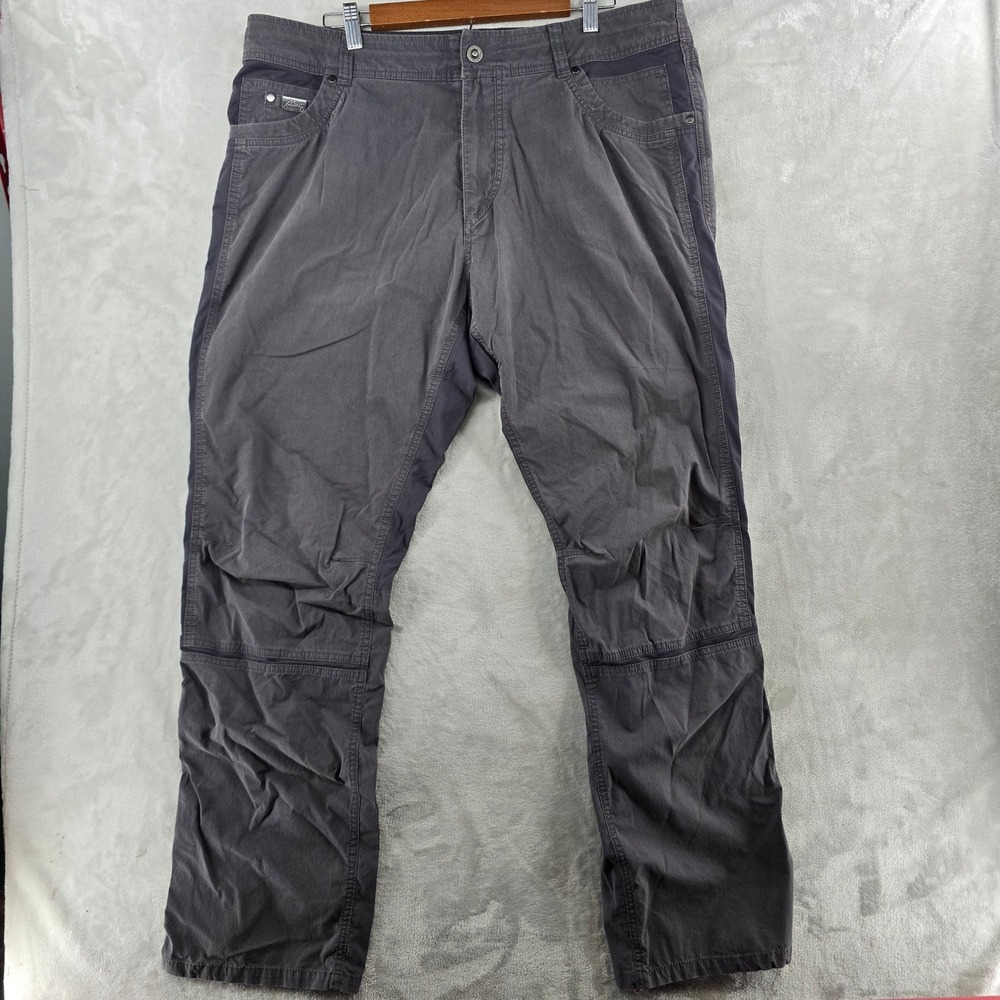 Kuhl Radikl Pants Mens 40x34 Gray Hybrid Enduro Fabric Hiking Outdoor Utility